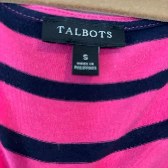 Talbots Navy and Pin Striped Maxi Dress Size Small - Picture 2 of 3